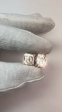 2.7 Ct Princess Cut Real Natural Earth Mined Diamond Women Hoop Earrings