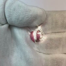 5.60 Ct Heart Cut Ruby With Round Natural Earth Mined Diamonds Pendant Necklace WG 14K