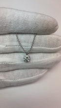 1 Carat Round Solitaire Natural Earth Mined Diamond Necklace Pendant White Gold 14K