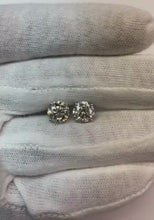 Real Natural Earth Mined Diamonds Stud Earrings 4 Carats White Gold New