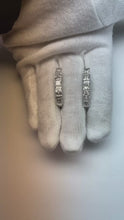 Ladies Princess Cut Natural Earth Mined Diamond Hoop Earring Solid Gold 14K 6 Carats