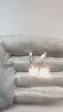 4 Carat Natural Diamond Dangle Earring Pair Pear Drop Earring