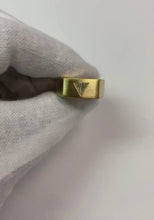 Men's Real Natural Earth Mined Diamond Ring With Trilliant