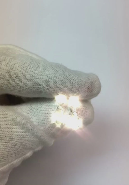 2.5 Carats Pear And Round Cut Ladies Drop Earring Natural Earth Mined Diamond