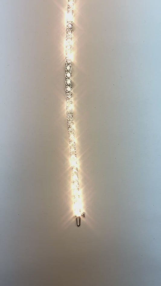 9 Carats Round Cut Real Natural Earth Mined Diamond Tennis Bracelet Solid White Gold 14K