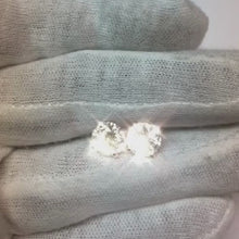 4.51 Ct. Natural Earth Mined Diamond Round Earrings Stud Platinum