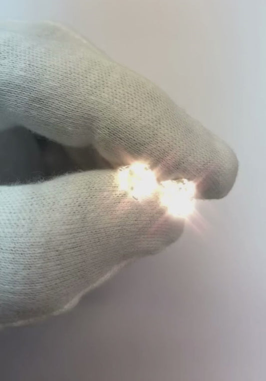 Heart Cut Natural Earth Mined Diamond Stud Earrings 2 Carats Prong Setting