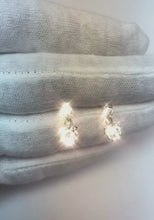 2.40 Carats Sparkling Round Brilliant Natural Earth Mined Diamonds Dangle Earrings Pair