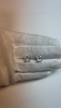 4 Ct Big Princess Cut Solitaire Real Natural Earth Mined Diamond Stud Earring 14K White Gold