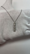 Round Brilliant Cut Genuine Natural Earth Mined Diamond Five Stone Necklace Pendant 2.5 Ct. WG 14K