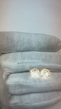 2 Carats Round Halo Natural Earth Mined Diamond Stud Earring Women Gold Jewellery