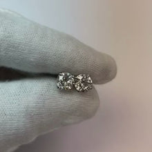3 Carats Round Natural Earth Mined Diamond Studs Women Earring White Gold