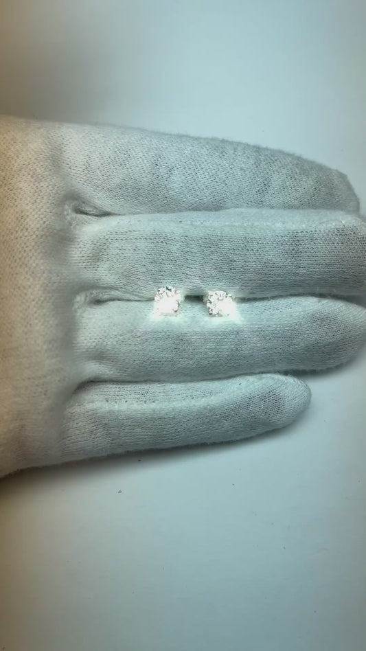 White Gold 14K 2.50 Carats Genuine Natural Earth Mined Diamonds Women Studs Earrings New
