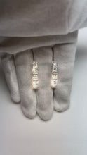 Ladies Princess Cut Natural Earth Mined Diamond Hoop Earring Solid Gold 14K 6 Carats