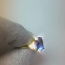 WG 14K AAA Cushion Tanzanite & Trillion Natural Earth Mined Diamonds 6.30 Ct. 3 Stone Ring