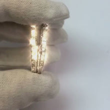 6 Ct Sparkling Princess Cut Natural Earth Mined Diamonds Lady Hoop Earrings White Gold