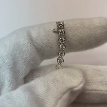 Natural Earth Mined Diamonds Bracelet Round Brilliant Cut 6 Ct White Gold 14K Jewellery