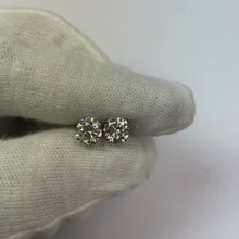 2.2 Ct Natural Earth Mined Diamond Round Stud Earring 14K White Gold