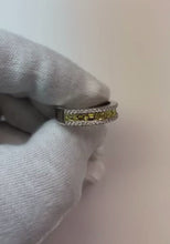 Canary Yellow Natural Earth Mined Diamond Emerald Cut & Round Gold Band 3.25 Carats