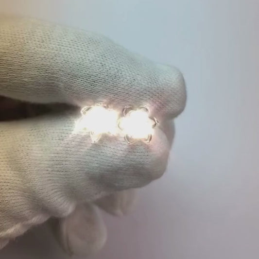 Flower Style 1.50 Ct. Natural Earth Mined Diamonds Women Studs Earrings Gold White 14K