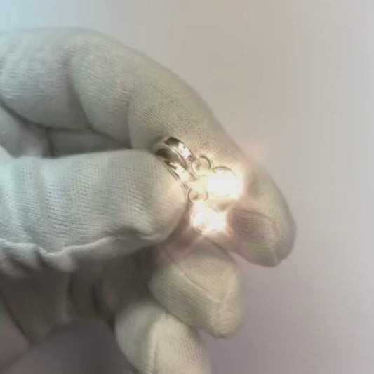 Drop Down Bezel Earrings 1 Carat Round Natural Earth Mined Diamond Women's Jewellery