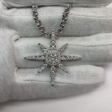 Halo Real Natural Earth Mined Diamond Pendant Star Style Round & Cushion Old Miner 3 Carats