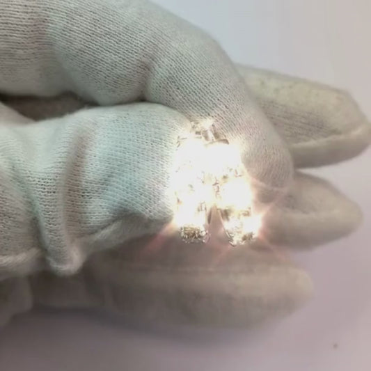 3 Ct Round Diamond Women Hoop  Natural Earring 14K White