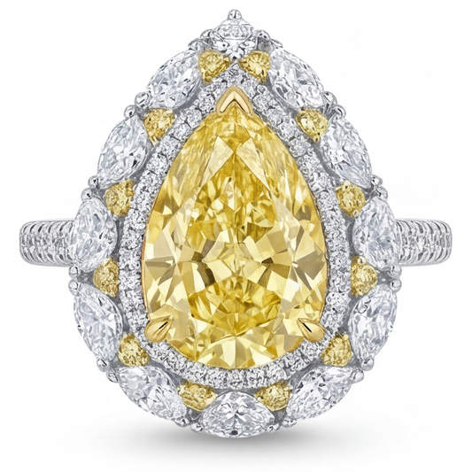 Shimmering Halo Setting Ring 3.50 ct – main view