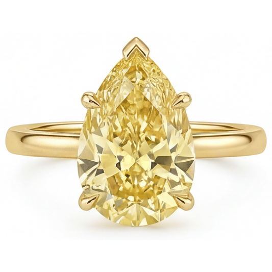 Custom Yellow Canary Diamond Statement Ring 2 ct – main view