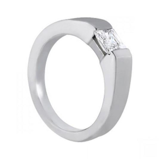 natural princess diamond 0.60ct ring side angle