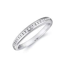 0.60 Carats Round Diamond Half Eternity Wedding Band White Gold 14K
