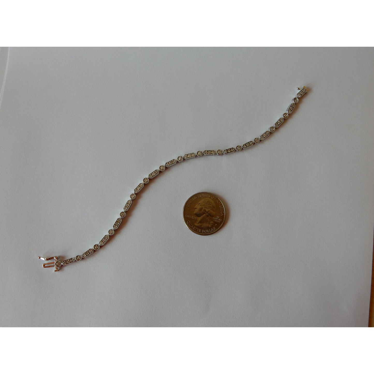 1 Carat Diamond Bracelet White Gold 14K