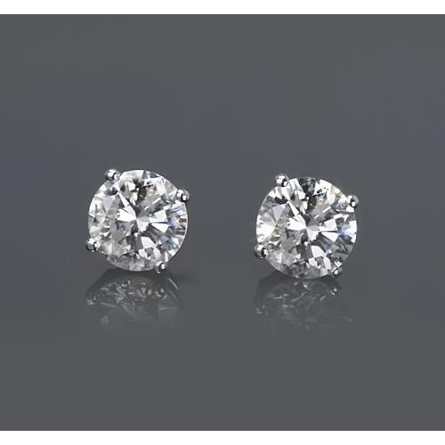1 Carat Diamond Stud Earring Round Cut