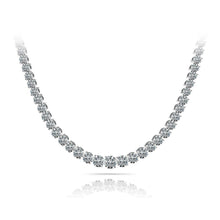 10 Carats Natural Diamonds Women Tennis Necklace White Gold 14K