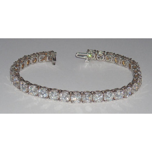 11.70 Ct. Natural Earth Mined Diamonds Tennis Bracelet Vs Jewellery Round Back Mounting
