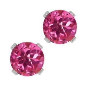 16 Carats Tourmaline And Diamonds Studs Earrings White Gold 14K