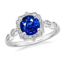 1.4 Ct Round Cut Sri Lanka Sapphire Gem Stone Ring