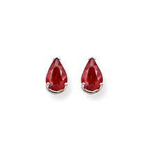 1.80 Ct Ruby Earring 14K White Gold