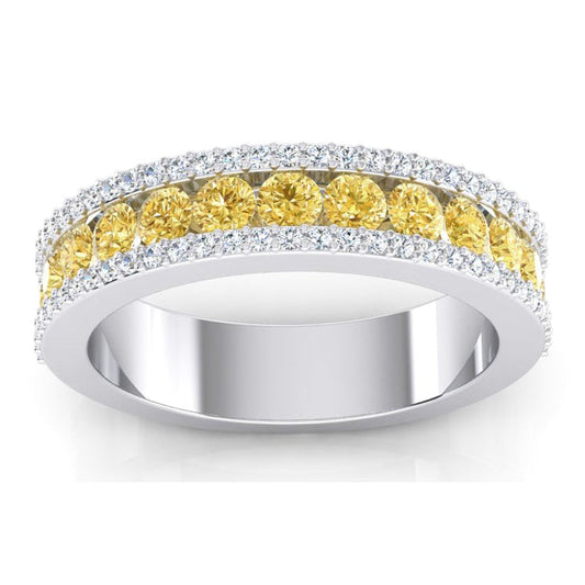 Women's Yellow Canary & Diamond Ring
