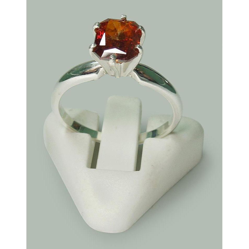 2 Ct Prong Set Radiant Red Ruby White Gold 14K Solitaire Ring