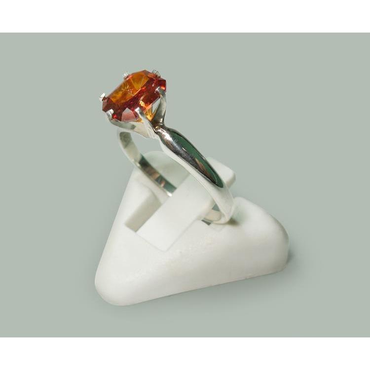 2 Ct Prong Set Radiant Red Ruby White Gold 14K Solitaire Ring