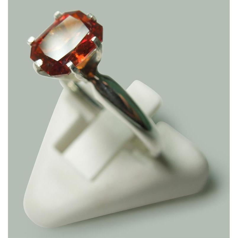 2 Ct Prong Set Radiant Red Ruby White Gold 14K Solitaire Ring