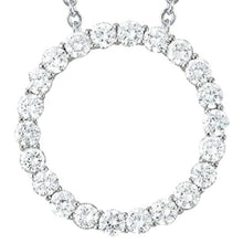 2 Cts. Diamond Circle Of Love Pendant Necklace Without Chain Gold 14K