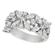2 Carat Marquise And Round Diamond Engagement Band White Gold 14K New