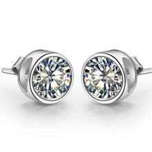 2 Carats Round Solitaire Diamond Stud Earring White Gold