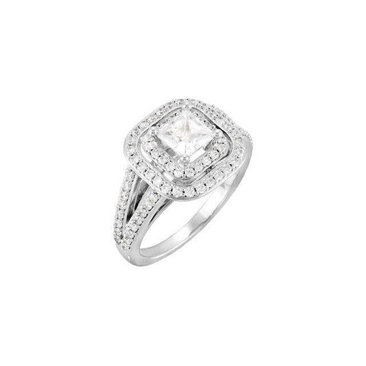 natural round diamond 2.33ct ring front view