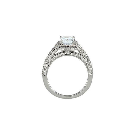 2.36 Carat Emerald Diamond Engagement Anniversary Ring White Gold 14K