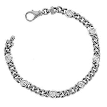 2.45 Carats Bezel Set Round Diamond Link Bracelet Women Gold Jewelry