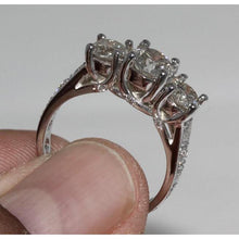 2.75 Carat Diamonds Engagement Ring White Gold Women Jewelry