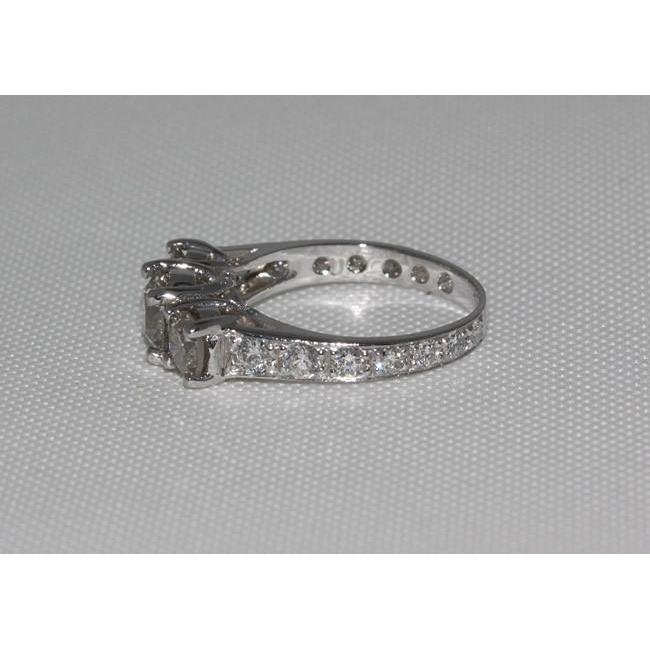 2.75 Carat Diamonds Engagement Ring White Gold Women Jewelry
